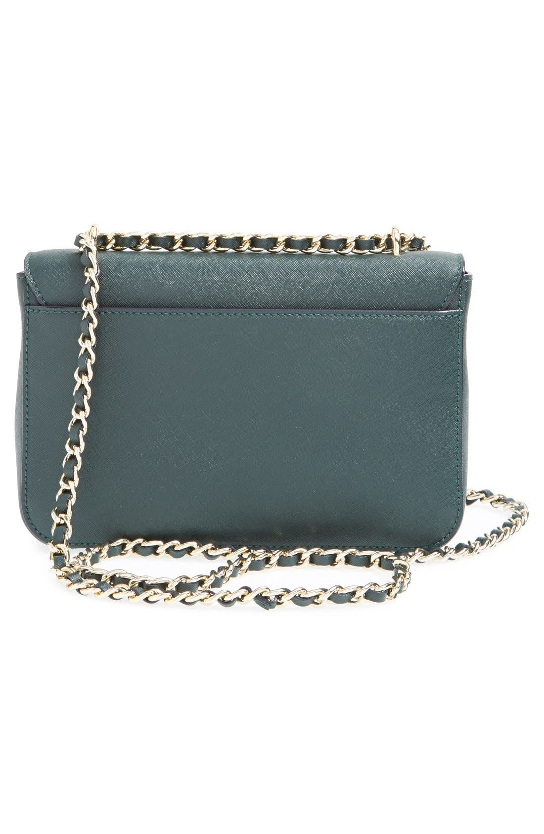 'Robinson' Saffiano Leather Shoulder Bag, Alternate, color, JITNEY GREEN