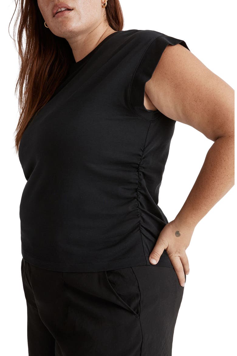 Side Cinch Jersey Muscle Tee, Alternate, color, TRUE BLACK