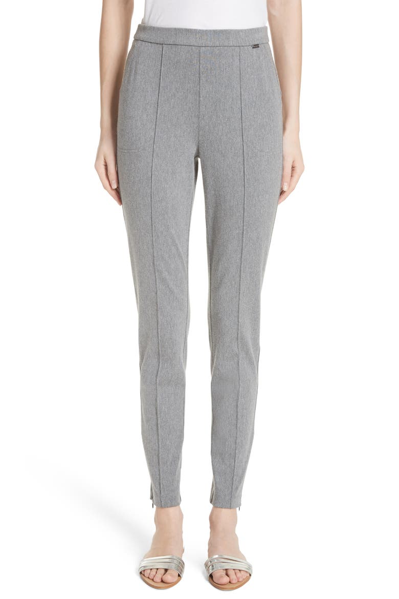 Denim Ponte Crop Leggings, Main, color, GREY MELANGE