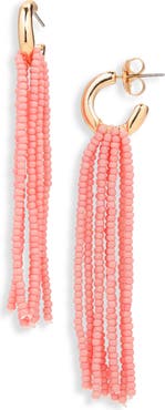 Leith Beaded Fringe Drop Earrings