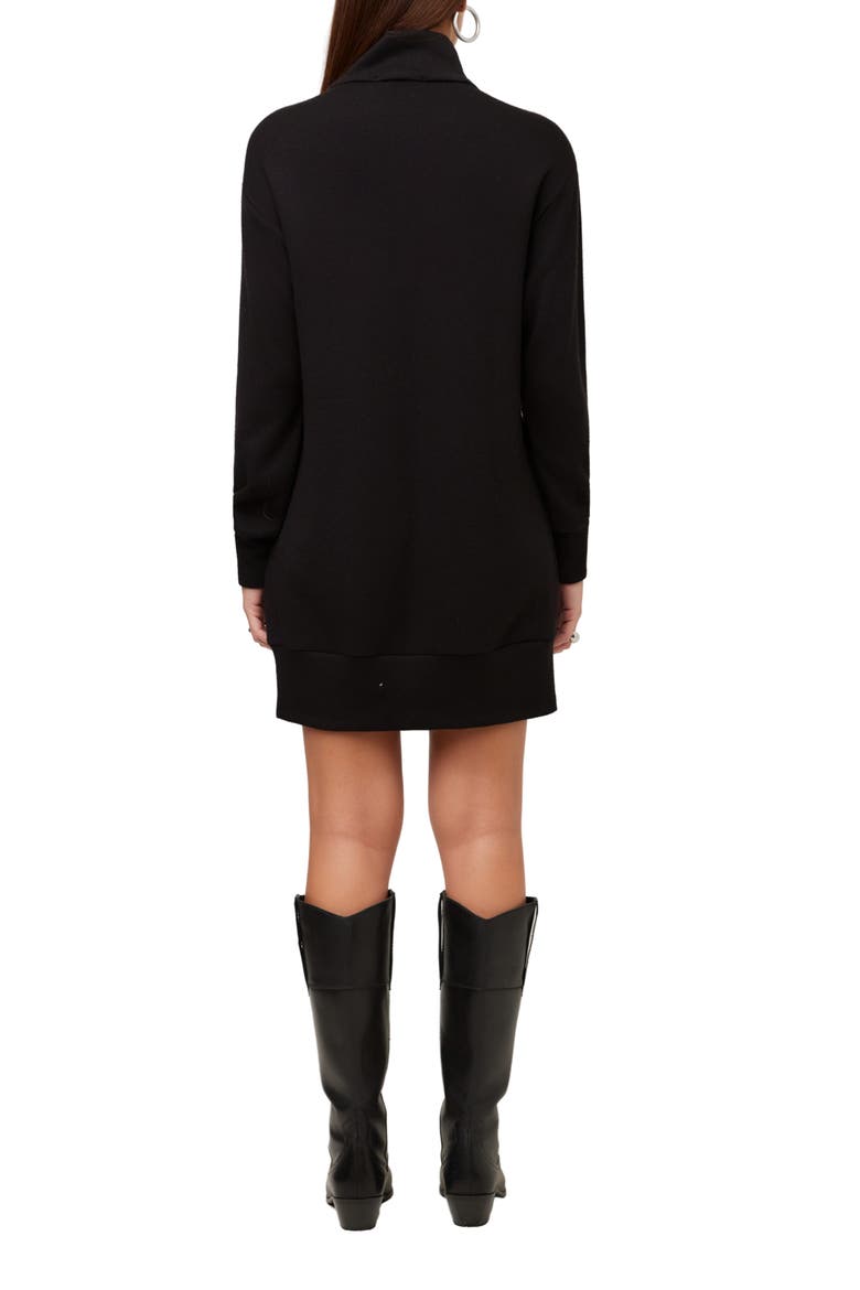 Claylee Turtleneck Cutout Dress, Alternate, color, BLACK