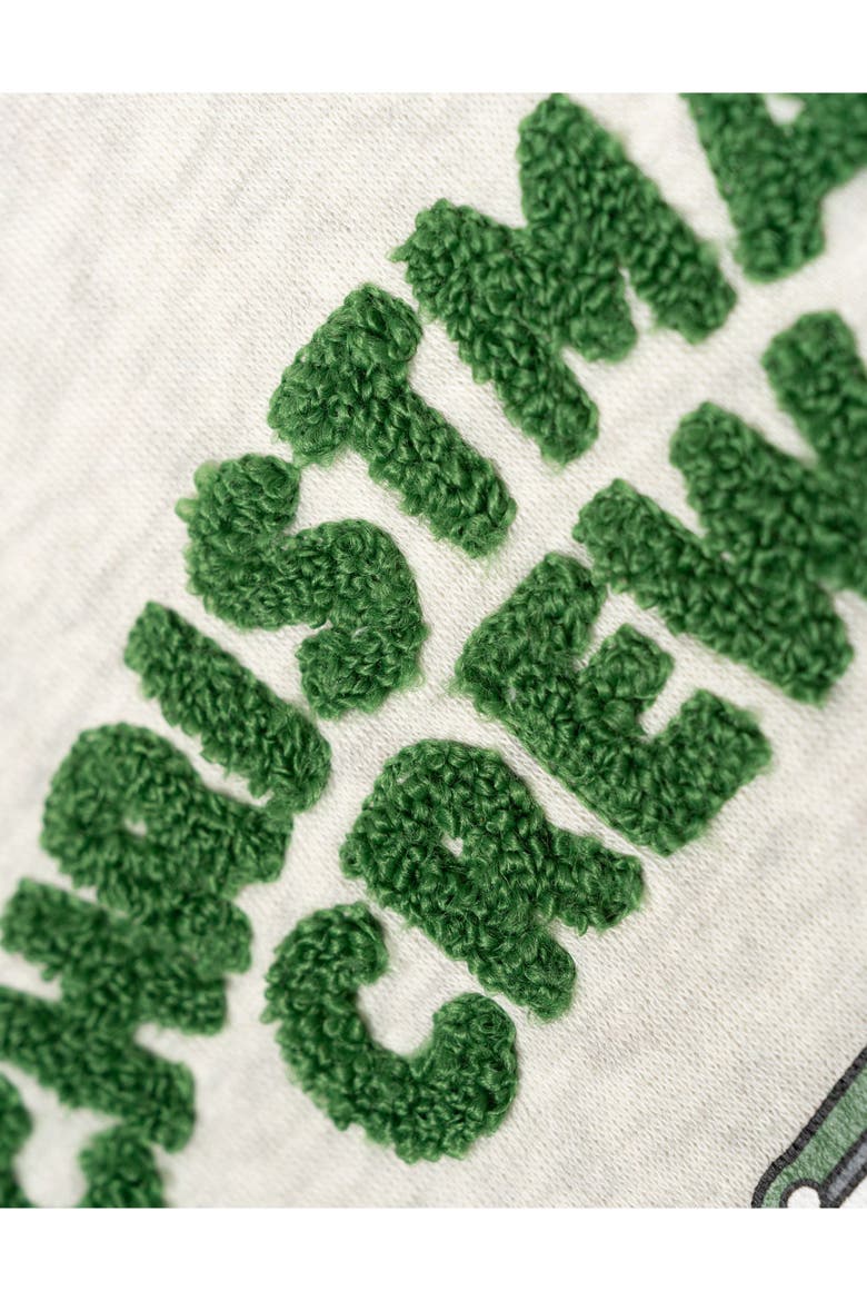 Holiday Fleece Pullover, Alternate, color, Oatmeal Heather Green
