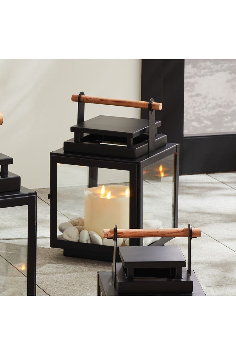 Adwin Outdoor Lantern, Alternate, color, Black