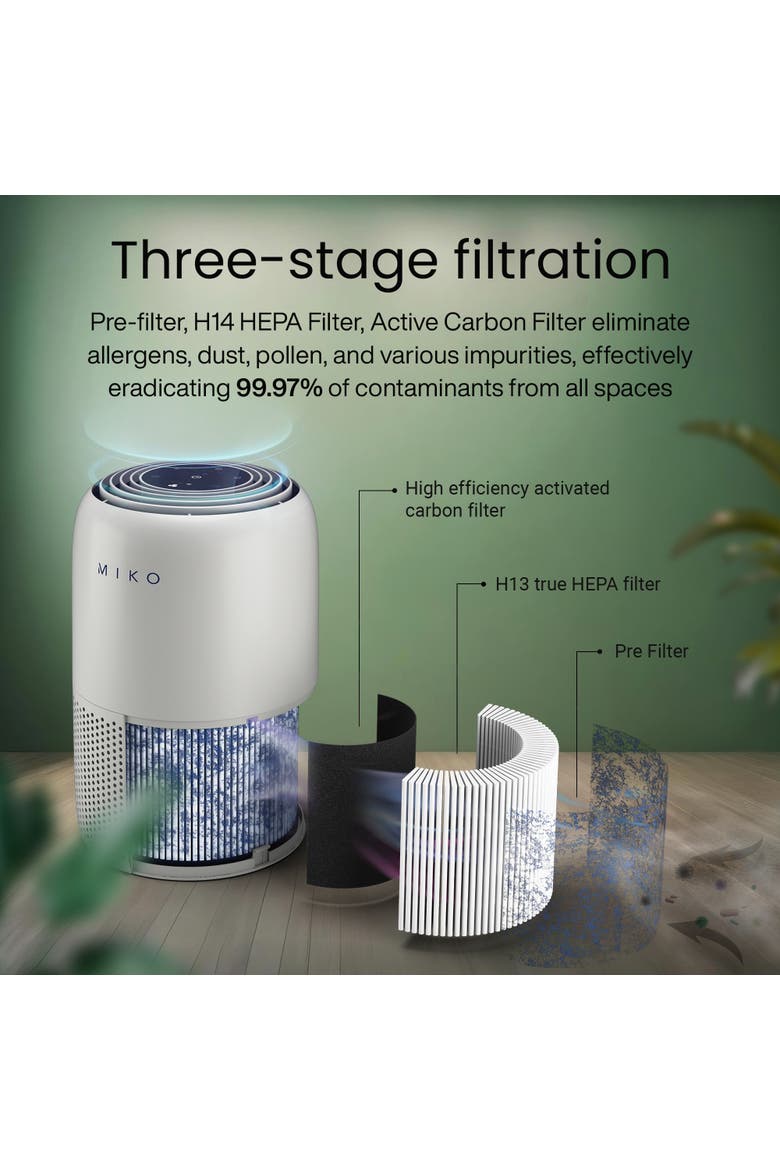 Smart True HEPA Air Purifier with App Control - Covers up to 770 Sq. Ft., Alternate, color, Grey