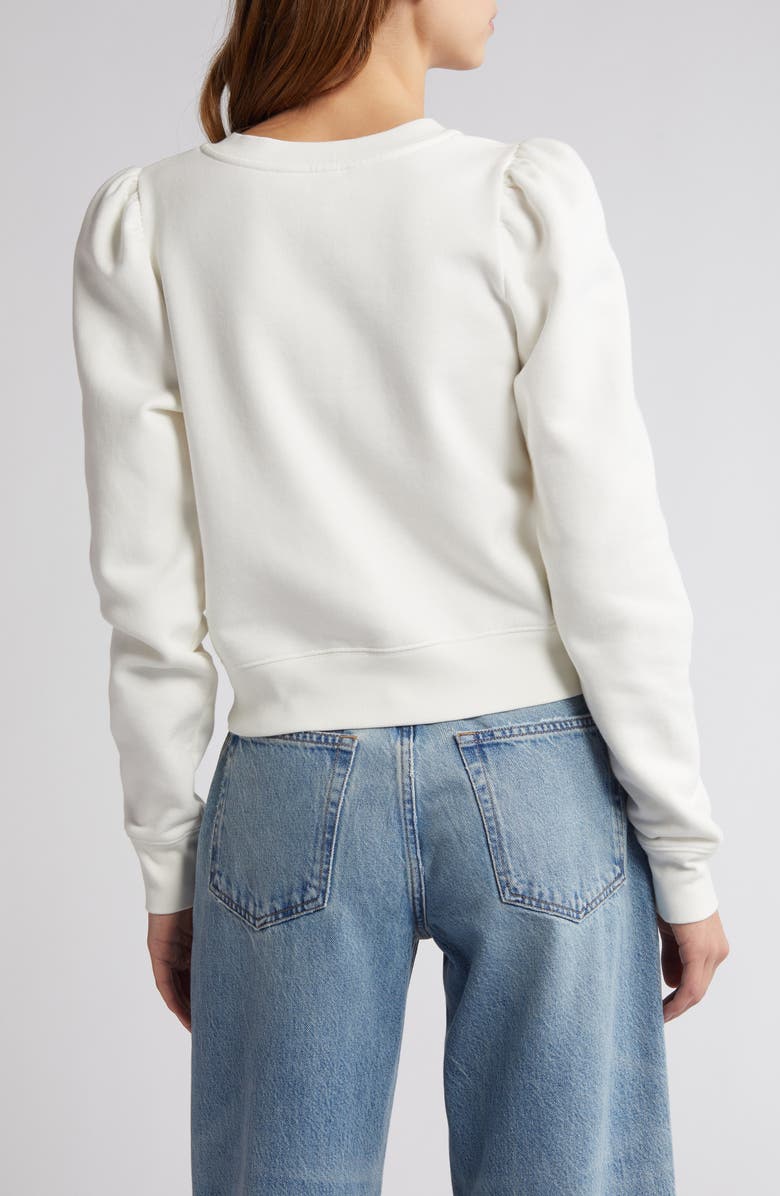 FRAME Femme Cotton Blend Henley Sweatshirt, Alternate, color, 