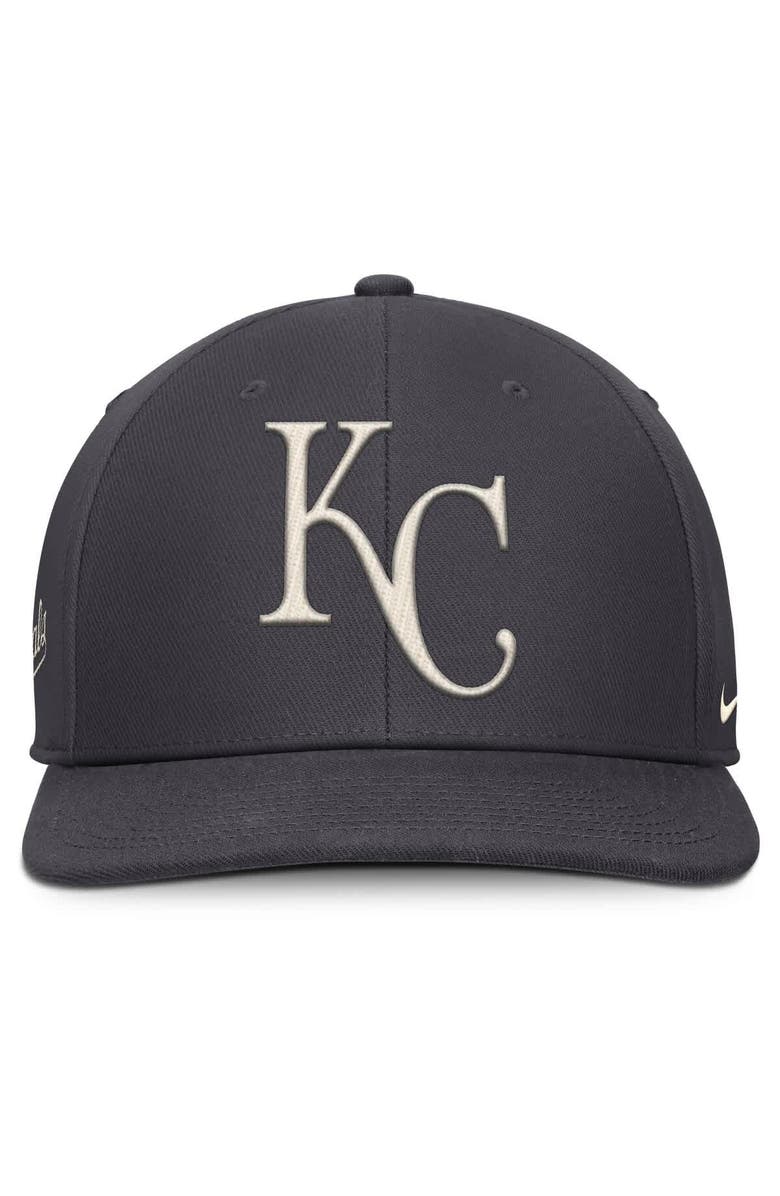 Nike Men's Nike Anthracite Kansas City Royals Statement Pro Snapback Hat, Alternate, color, 