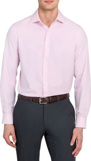 W.R.K Slim Fit Solid Pink Performance Dress Shirt
