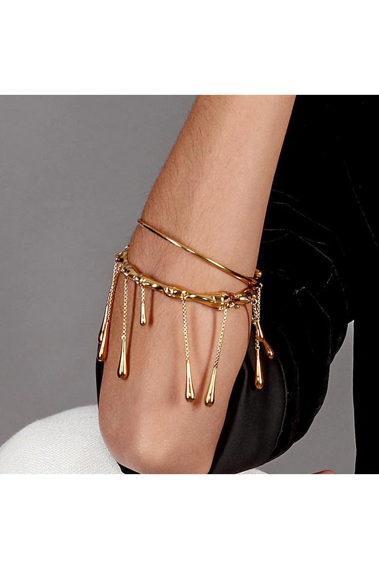 Drop Bangle, Alternate, color, Gold Vermeil
