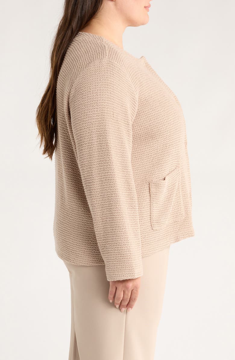 Eileen Fisher Textured Organic Cotton Jacket, Alternate, color, Wheat