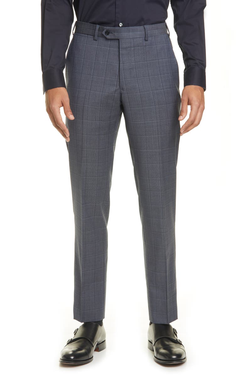Emporio Armani G Line Trim Fit Windowpane Wool Suit, Alternate, color,