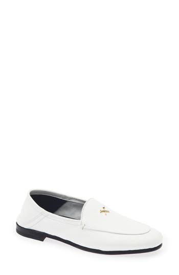 G/fore Metal Tees Leather Flex Golf Loafer In Snow