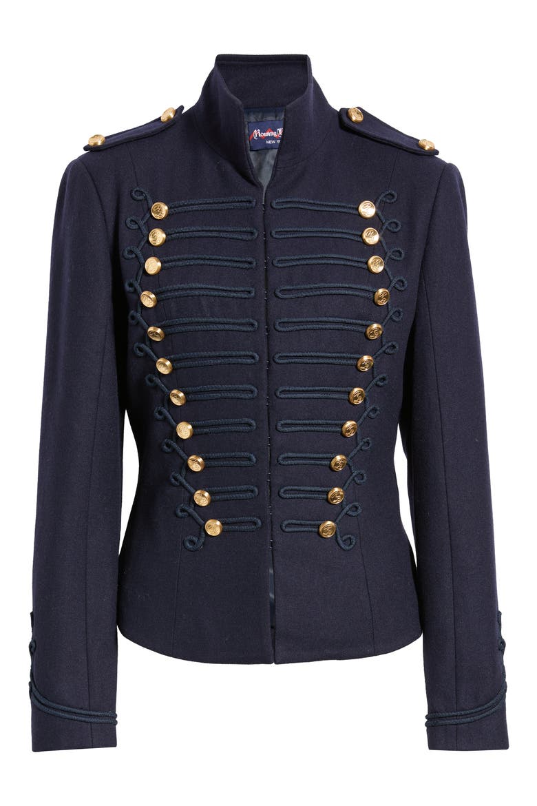 Napoleon Military Wool Blend Jacket, Alternate, color, NAVY