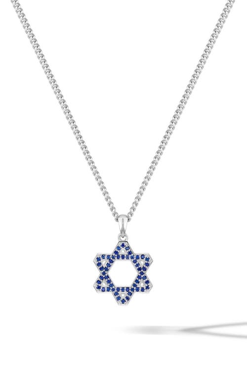 Vincero Star Of David Pendant Necklace In Blue