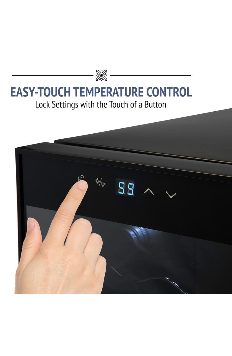 Ivation 8 Bottle Thermoelectric Wine Cooler - Black, Alternate, color, 