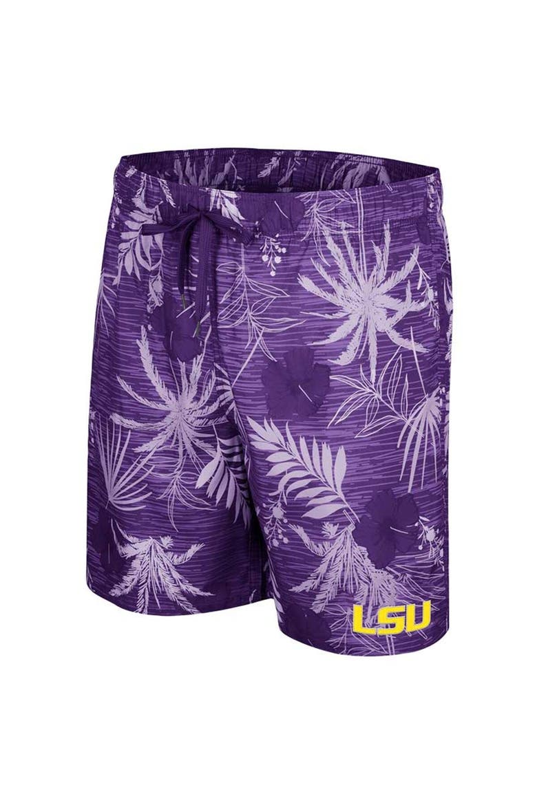 Men's Colosseum Purple LSU Tigers What Else is New Swim Shorts, Alternate, color, Purple
