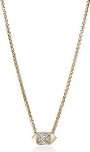 John Hardy Icon Stud Pavé Diamond Pendant Necklace