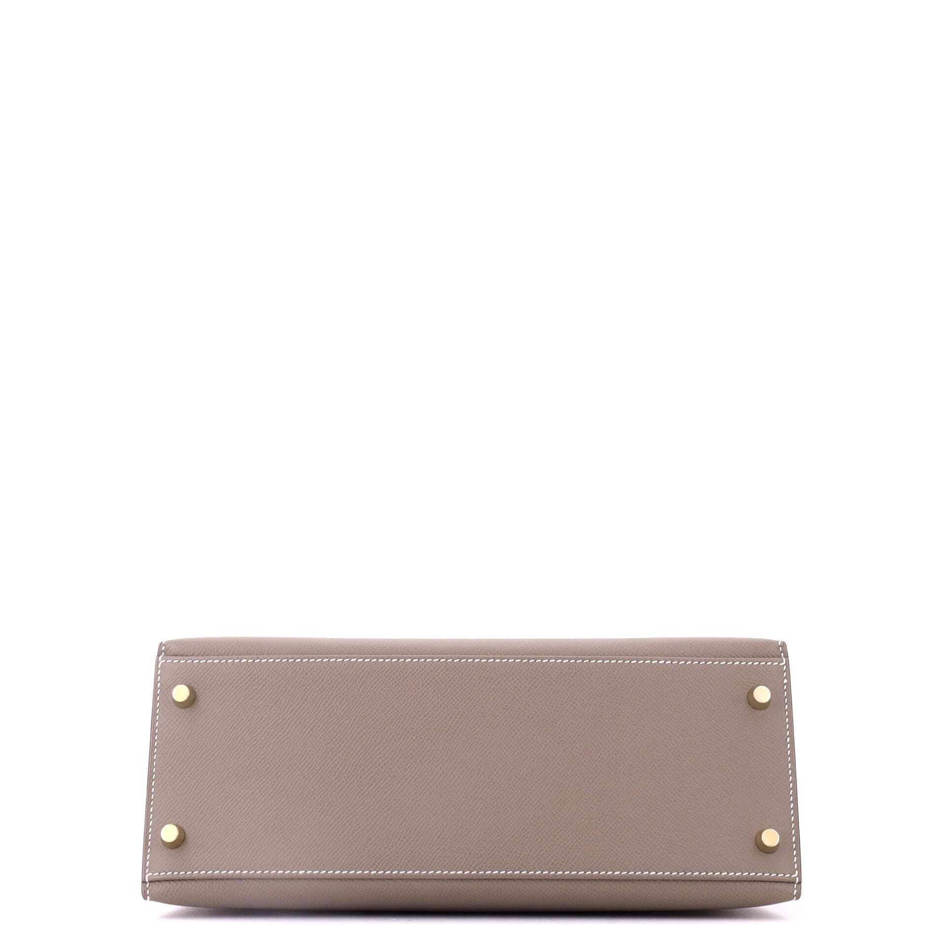 Pre-Owned Hermes Kelly Handbag Grey Epsom with Gold Hardware 28, Alternate, color, Etoupe