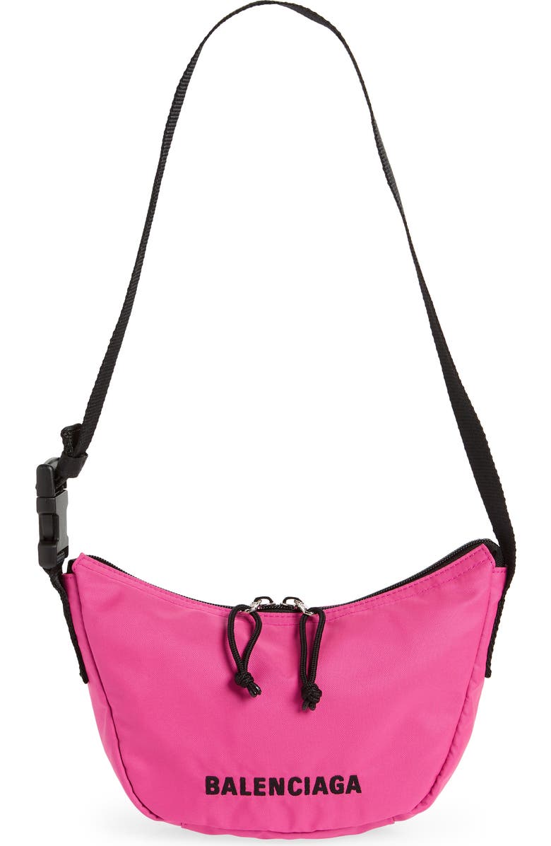 Balenciaga Small Wheel Logo Shoulder Bag, Main, color,