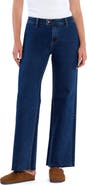 HINT OF BLU Flat Front Wide Leg Jeans