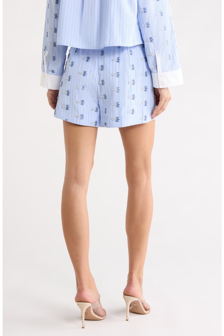 Spencer Beaded Striped Skort, Alternate, color, BLUE WHITE