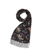 Fable England Wonderland Toile Fringe Scarf