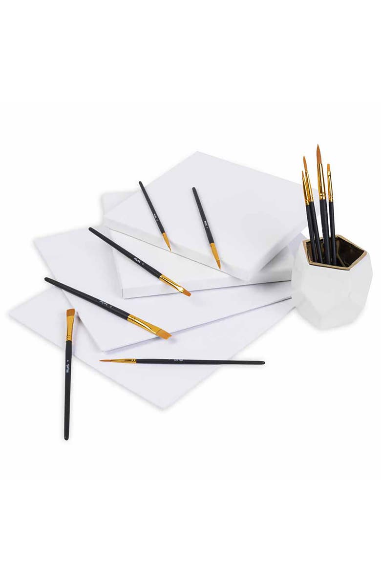 Brea Reese Brush Set Value Pack 10Pc Gold Taklon Bristles, Alternate, color, Gold