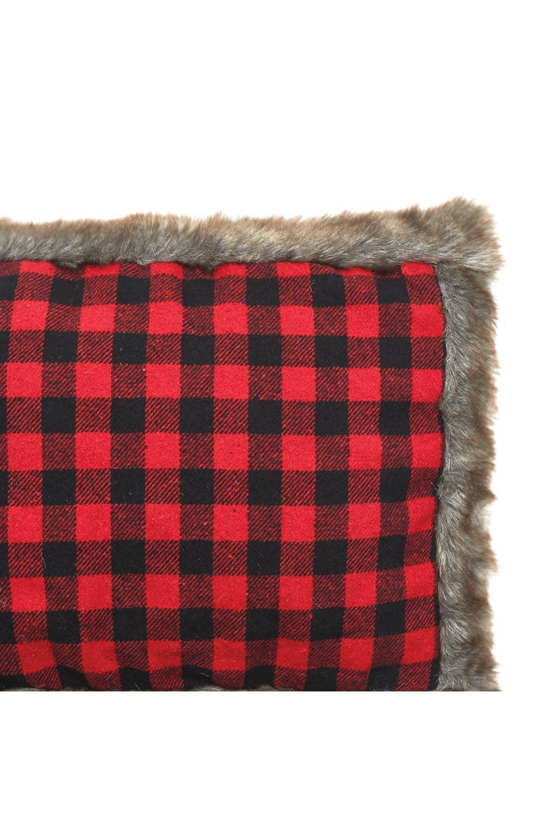 C&F Home Buffalo Check Christmas Holiday Throw Pillow, 14" x 18", Alternate, color, Red