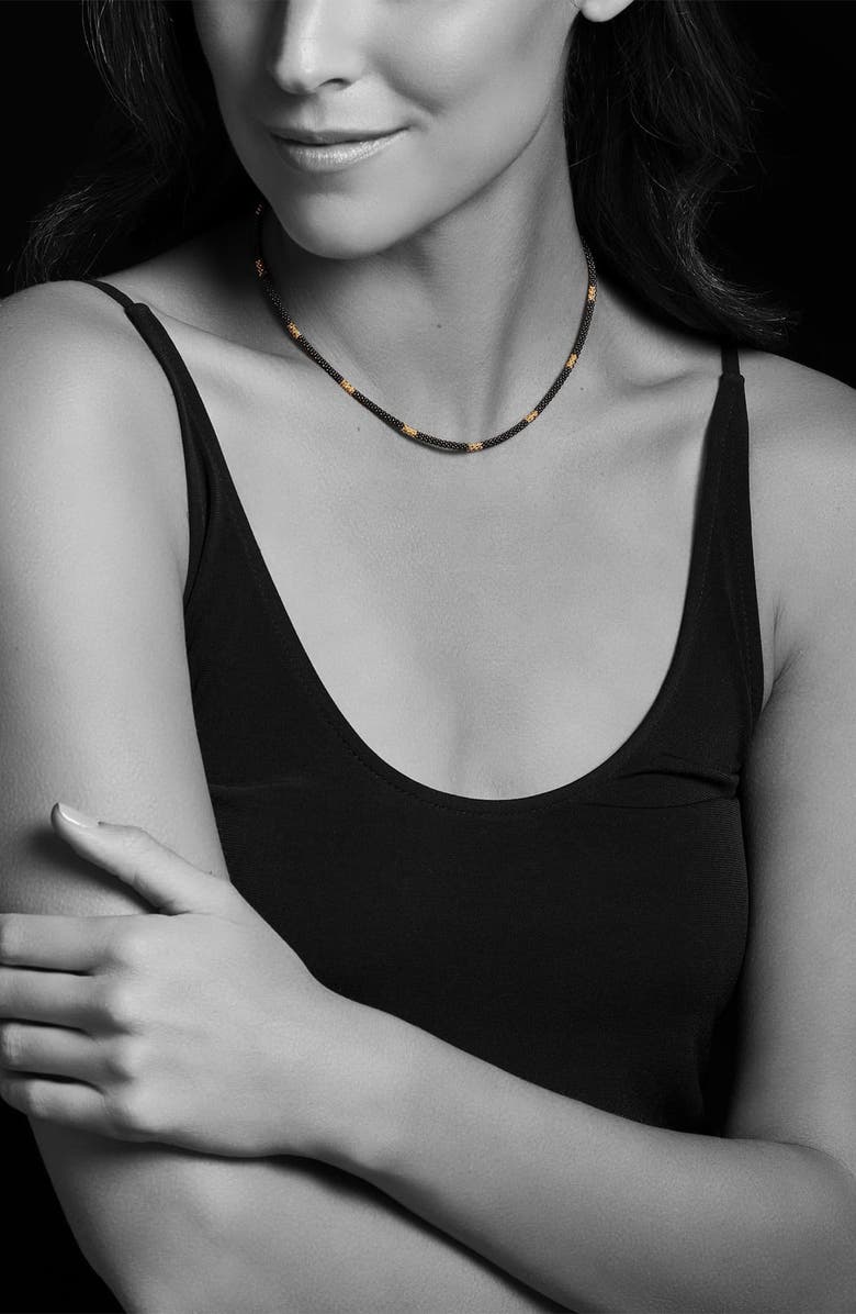LAGOS Black Caviar Beaded Necklace, Alternate, color, Black