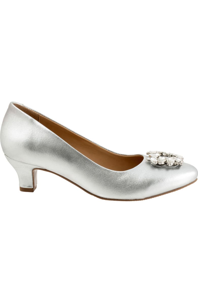 Trotters Kate Kitten Heel Pump, Alternate, color, Silver