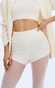 Miss Circle Sera Wool-Blend Ribbed Knit Mini Shorts