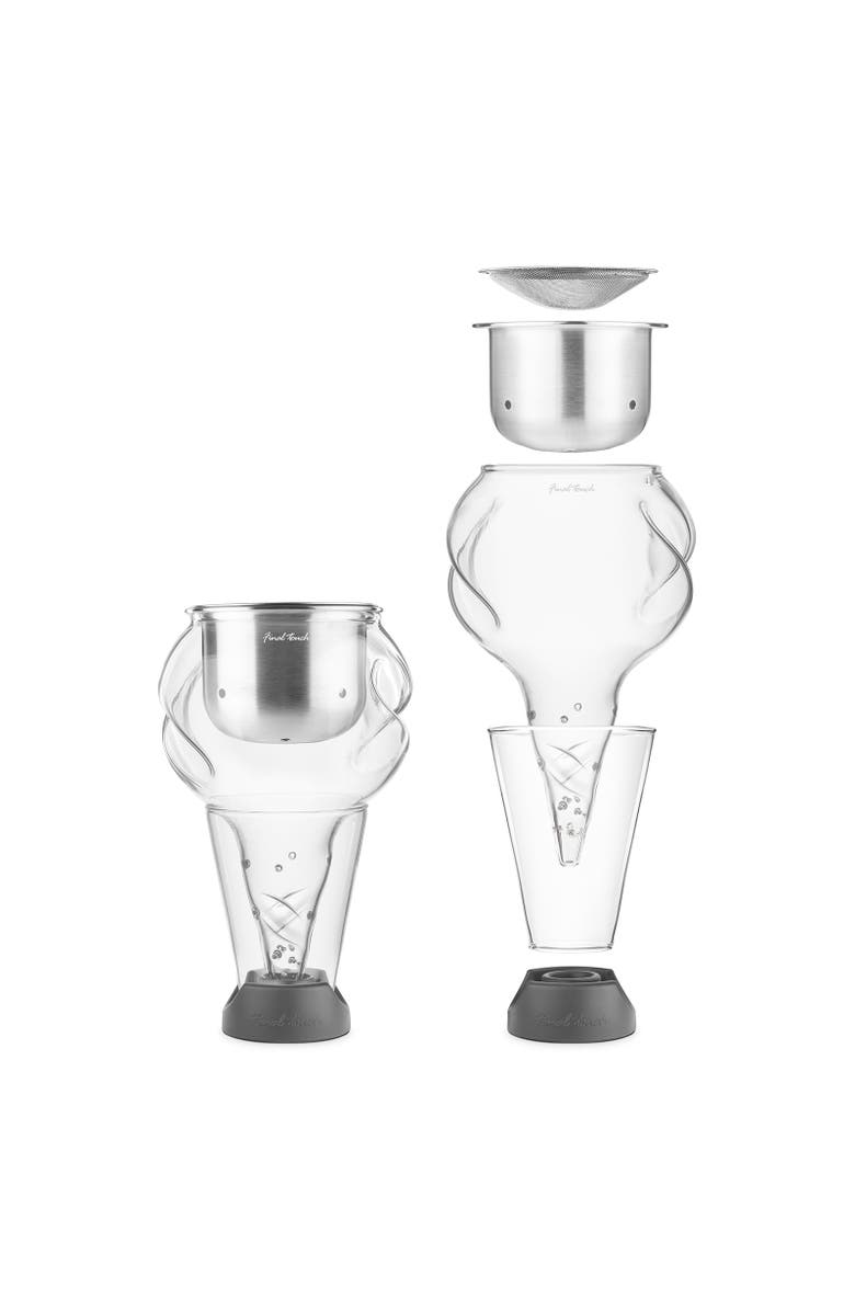 FINAL TOUCH Conundrum Stainless Steel Aerator For Wine Decanters, Alternate, color, Clear