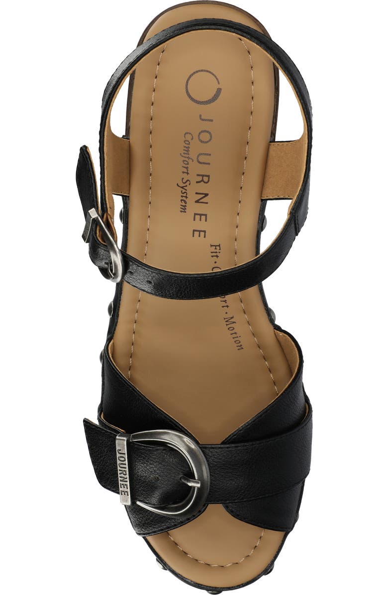 Journee Collection Sisilia Ankle Strap Platform Sandal, Alternate, color, Black