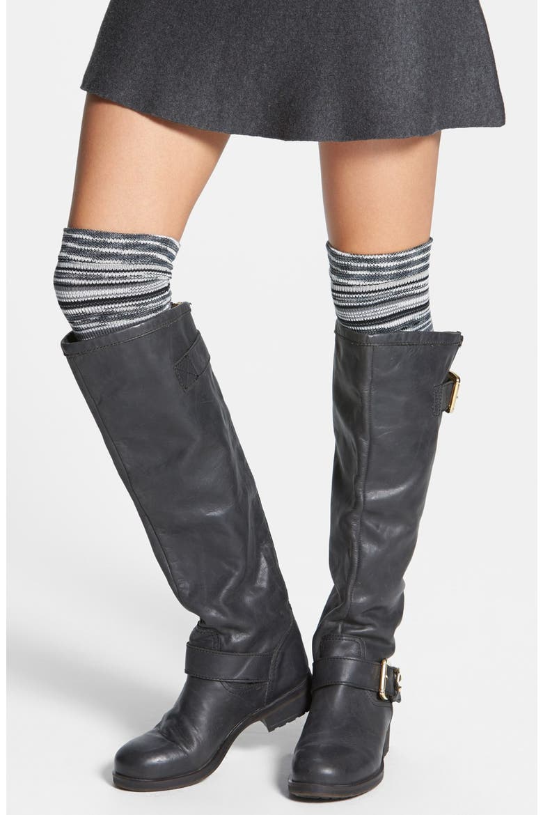Space Dye Over the Knee Socks, Main, color, BLACK COMBO