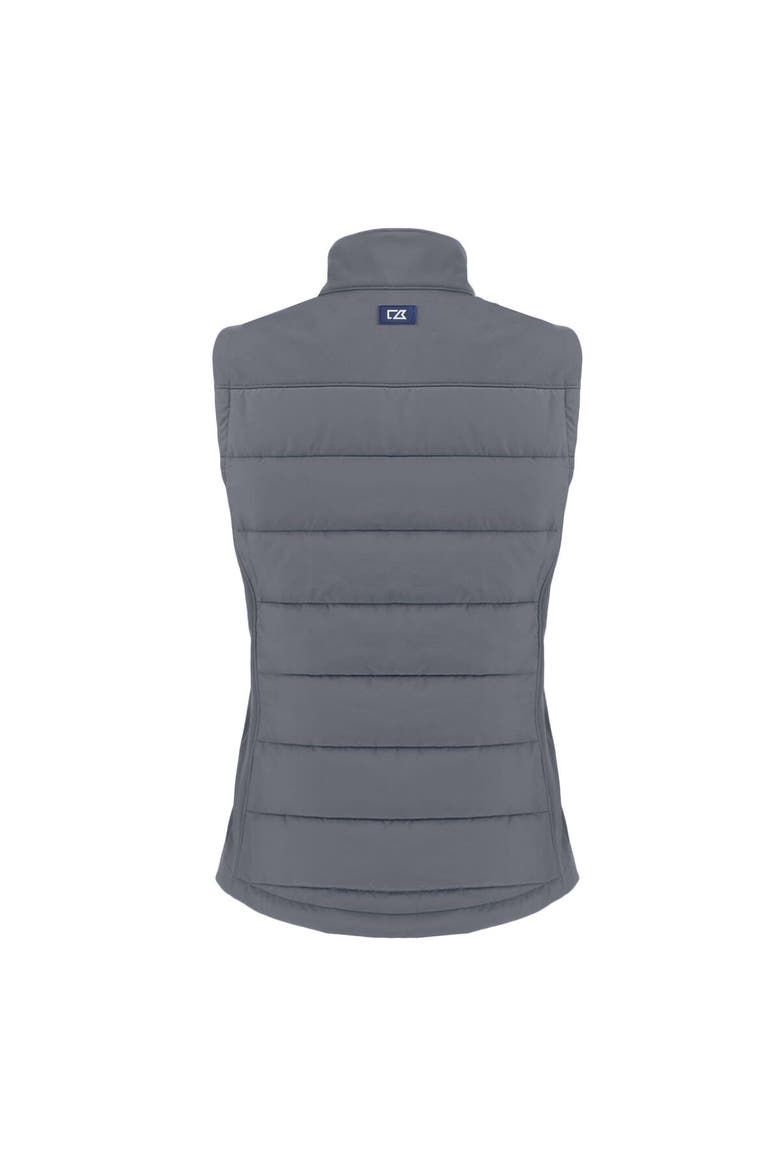 Women's Cutter & Buck  Gray Hillsboro Hops Evoke Hybrid PrimaLoft Eco Softshell Recycled Full-Zip Vest, Alternate, color, Gray