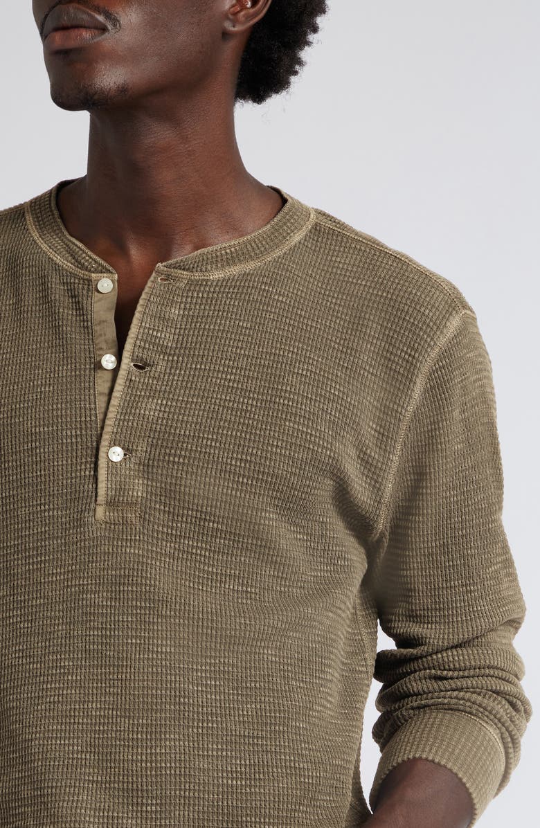 Double RL Long Sleeve Waffle Henley, Alternate, color, 