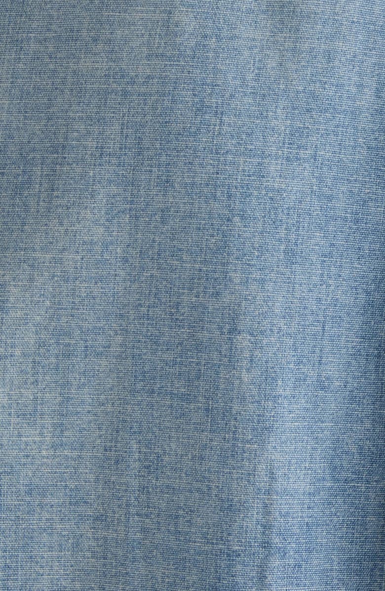 Givenchy Rip & Repair Cotton Chambray Button-Up Shirt, Alternate, color, Light Blue