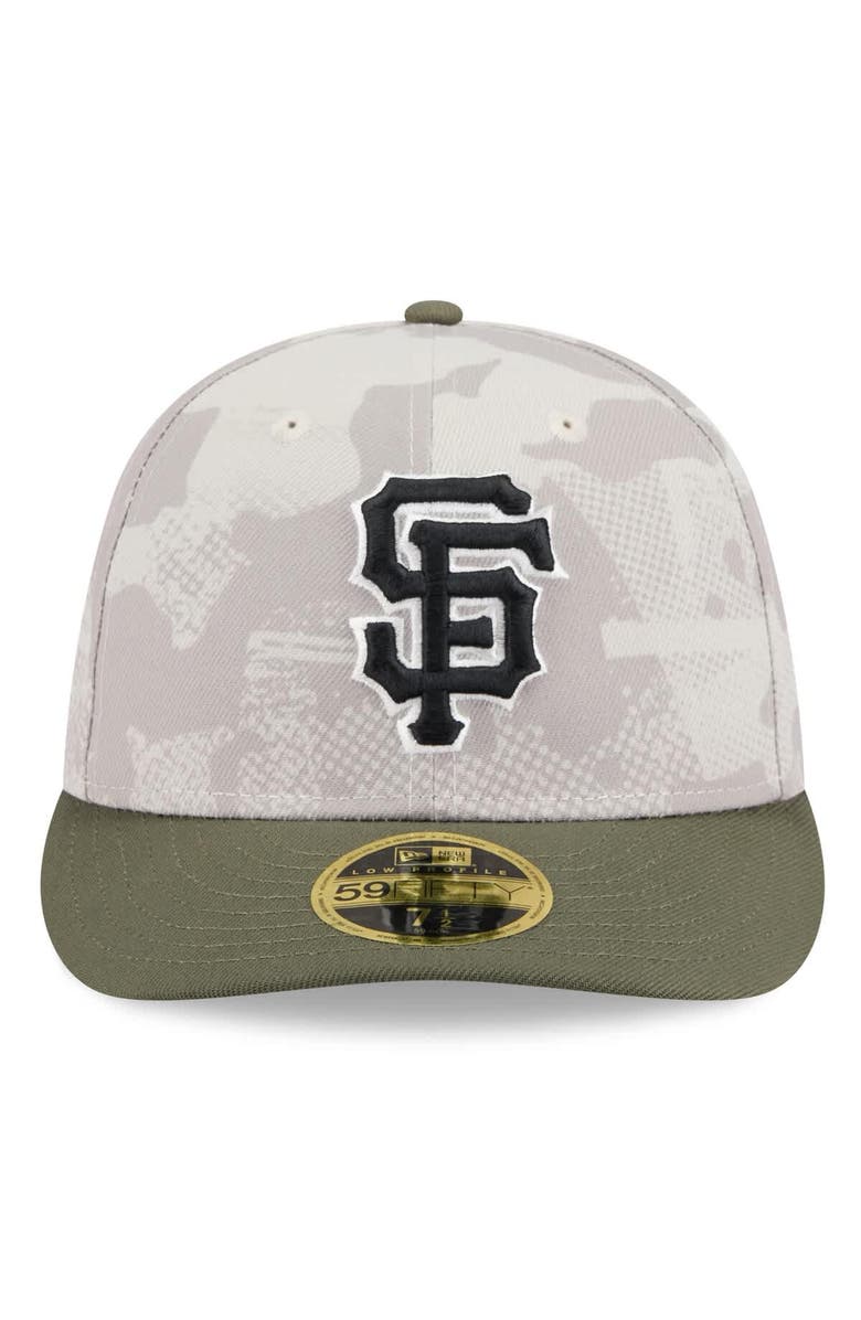 New Era Men's New Era Light Beige/Olive San Francisco Giants 2025 Armed Forces Day Low Profile 59FIFTY Fitted Hat, Alternate, color, Light Beige