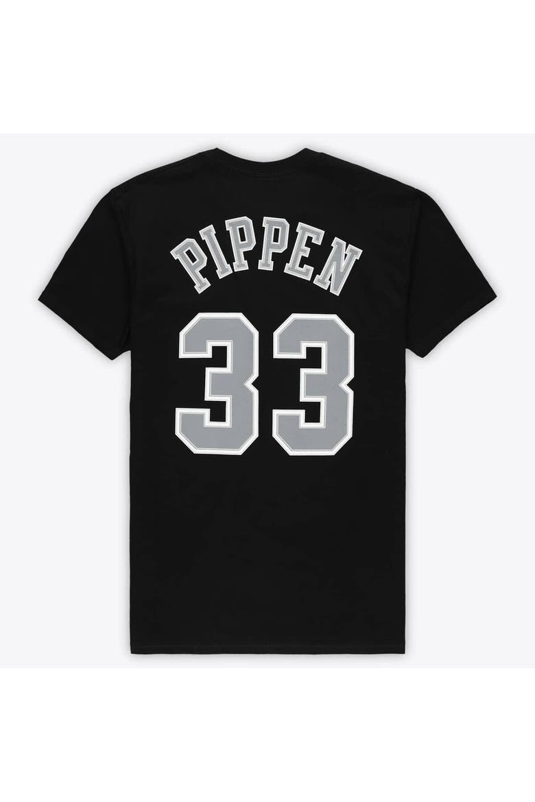 Unisex Mitchell & Ness Scottie Pippen Black Chicago Bulls Hardwood Classics Reload 3.0 T-Shirt, Alternate, color, Black