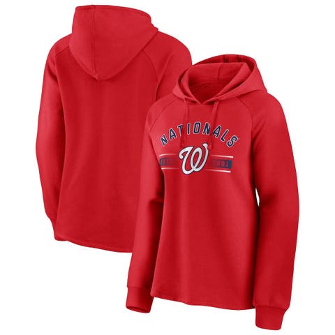 Women's Fanatics Branded Red Washington Nationals Perfect Play Raglan Pullover Hoodie