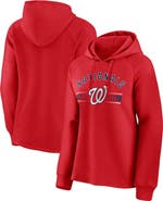 FANATICS Women's Fanatics Branded Red Washington Nationals Perfect Play Raglan Pullover Hoodie