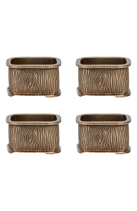 Blenheim Oak Set of 4 Napkin Rings