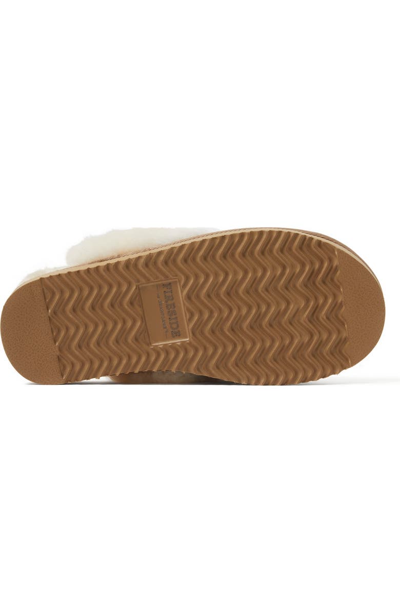 DEARFOAMS Fireside Sydney Holiday Fair Isle Genuine Shearling Scuff Slipper, Alternate, color,