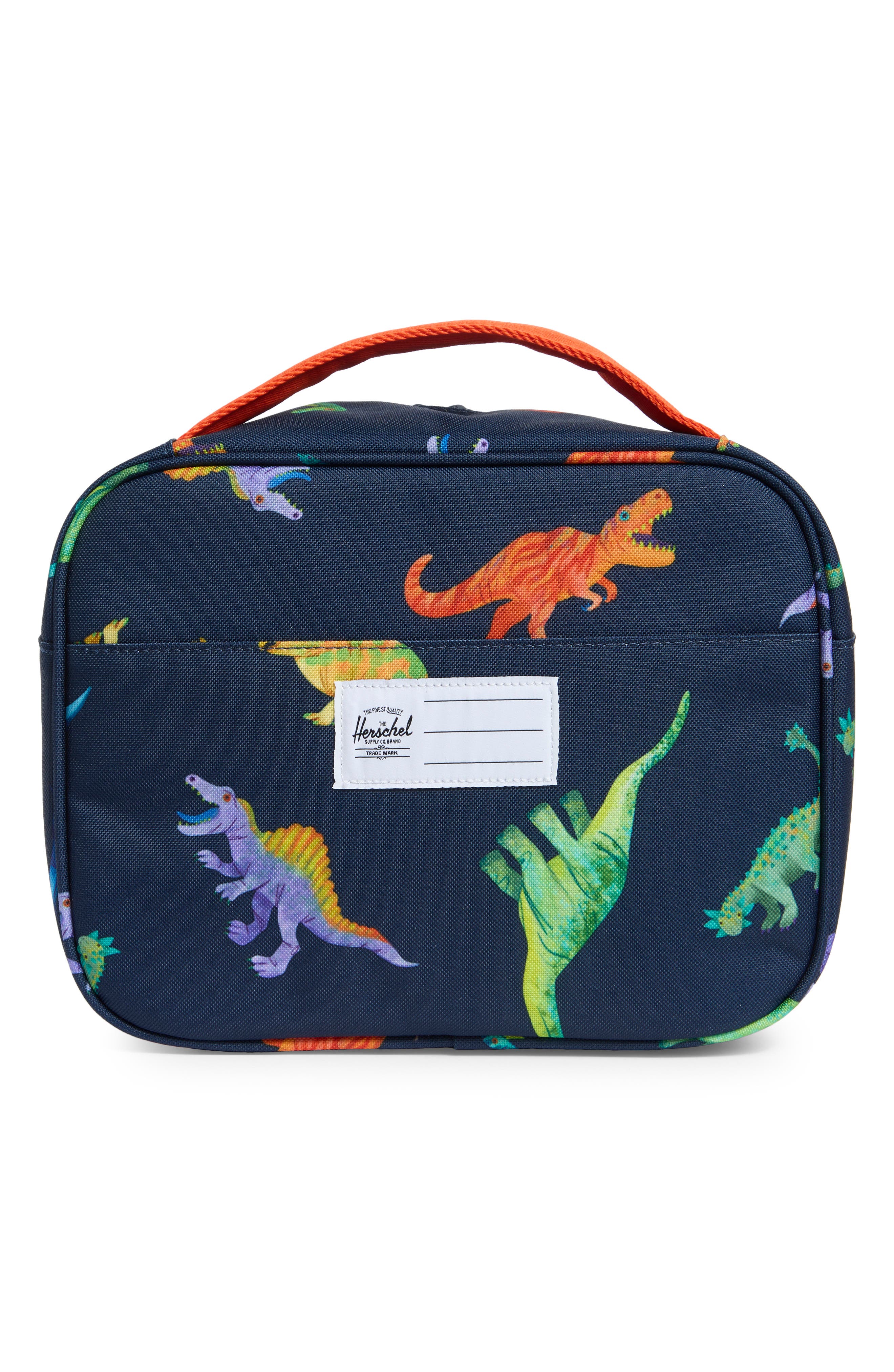 Herschel Supply Co. Kids' Pop Quiz Lunch Bag, Alternate, color, Watercolour Dinos Darkest Navy
