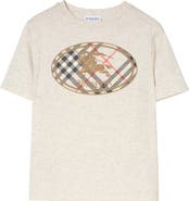 Burberry Check Knight Stamp Cotton T-shirt