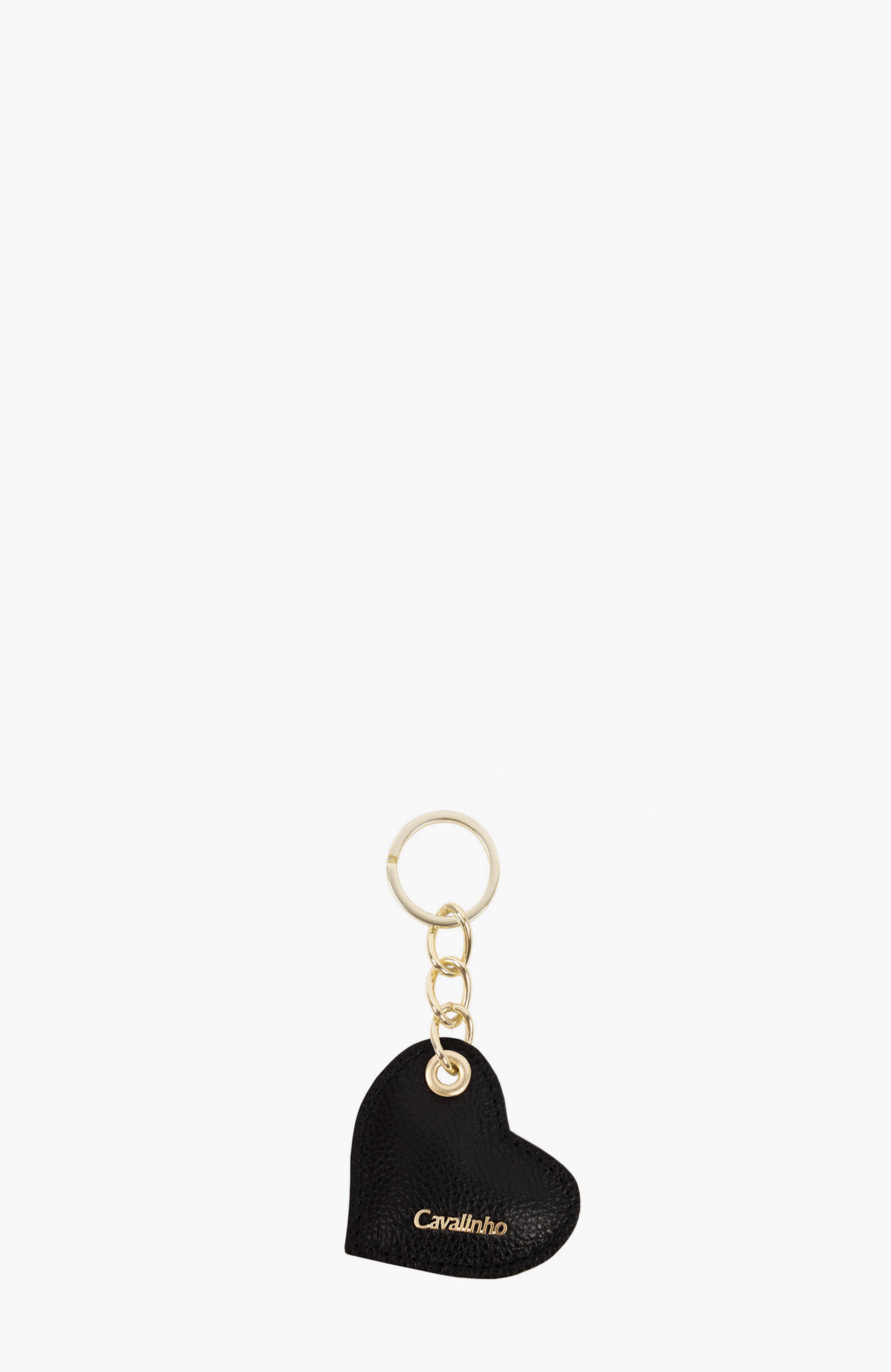 Muse 283 Leather Heart Keychain, Main, color, Black
