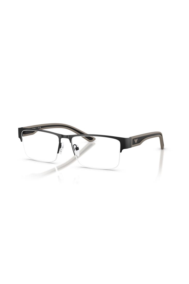57mm Rectangle optical glasses, Main, color, Black