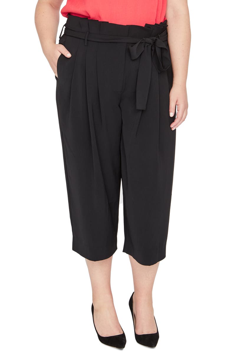 Rachel Roy Collection Rachel Roy Vic High Rise Paperbag Crop Pants, Main, color,