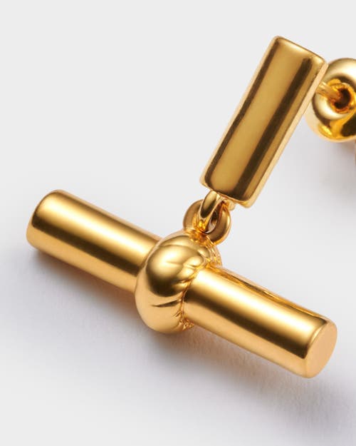 Katie Loxton Themis Waterproof Gold T-bar Earrings In Gold