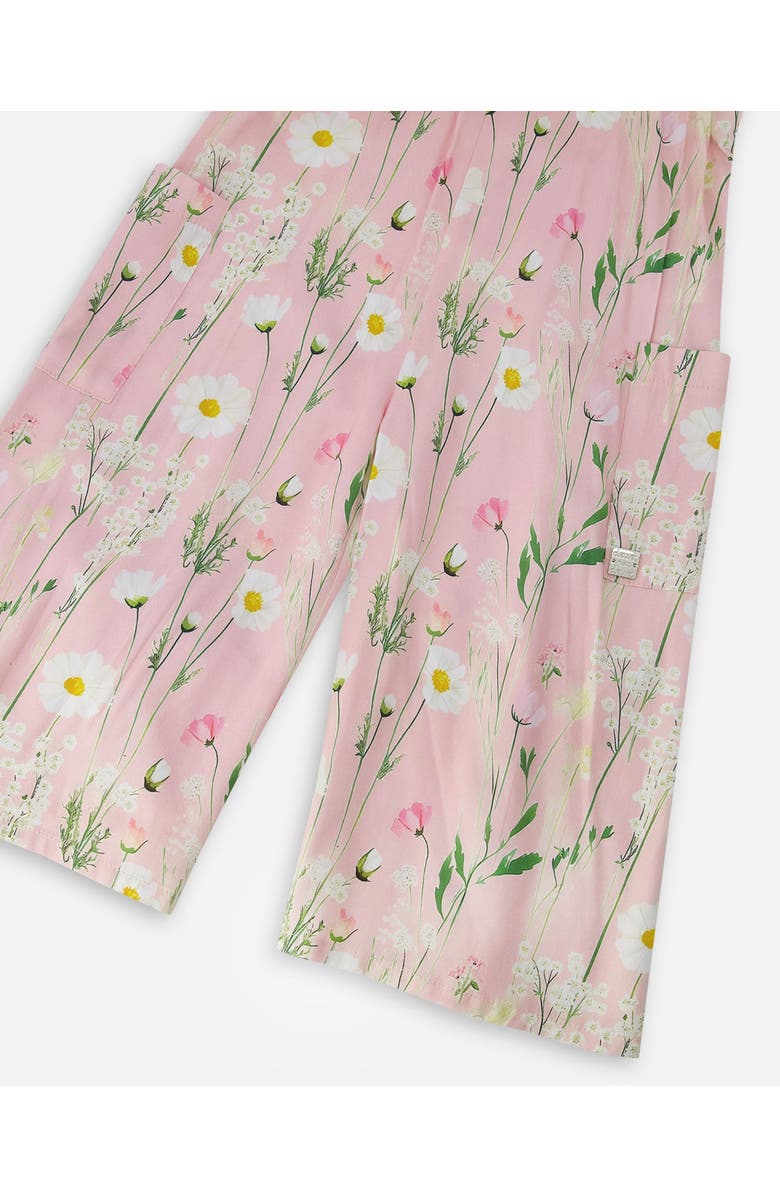 Deux par Deux Viscose Flowers Sleeveless Jumpsuit, Alternate, color, Pink Printed Flowers