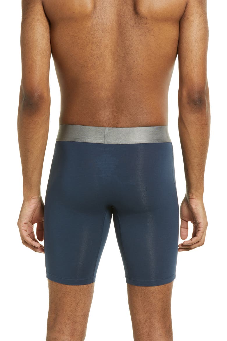 Cool Cotton 8-Inch Boxer Briefs, Alternate, color, NAVY W/ SCARLET IBIS STITCH